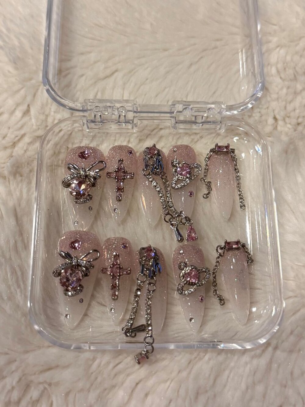 Y2K Glam Rhinestone Press-On Nail